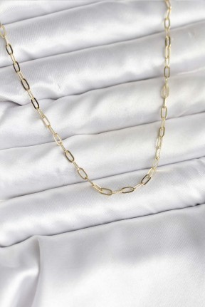 14k Gold Renk Kaplama Ataç Zincir Model Cm Kadın Kolye 14k Gold Renk Kaplama Ataç Zincir Model Cm Kadın Kolye