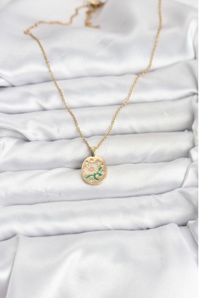 316l çelik Zincir Papatya Figürlü Kadın Kolye 316l çelik Zincir Papatya Figürlü Kadın Kolye