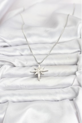316l çelik Zincir Gümüş Renk Kutup Yıldızı Model 60 Cm Zincir Kadın Kolye 316l çelik Zincir Gümüş Renk Kutup Yıldızı Model 60 Cm Zincir Kadın Kolye