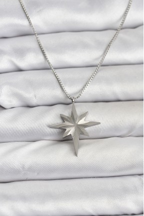 316l çelik Zincir Gümüş Renk Kutup Yıldızı Model 60 Cm Zincir Kadın Kolye 316l çelik Zincir Gümüş Renk Kutup Yıldızı Model 60 Cm Zincir Kadın Kolye