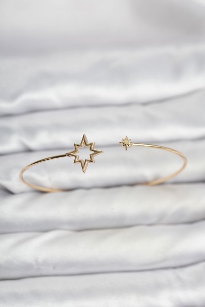 Kutup Yıldızı Model Gold Renk Bileklik