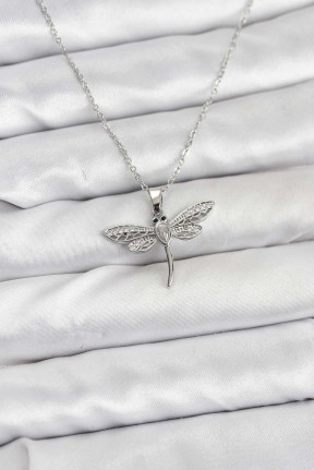 316l çelik Zincir Gümüş Renk Yusufçuk Model Kadın Kolye 316l çelik Zincir Gümüş Renk Yusufçuk Model Kadın Kolye