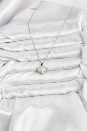 316l çelik Zincir Gümüş Renk Zirkon Taşlı Yonca Model Kadın Kolye 316l çelik Zincir Gümüş Renk Zirkon Taşlı Yonca Model Kadın Kolye