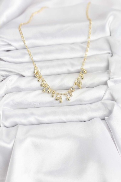 316l çelik Zincir Gold Renk Kadın Kolye