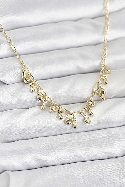 316l çelik Zincir Gold Renk Kadın Kolye