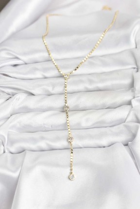 316l çelik Gold Renk Ezme Zincir Model Y Kadın Kolye 316l çelik Gold Renk Ezme Zincir Model Y Kadın Kolye