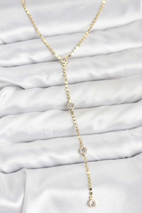 316l çelik Gold Renk Ezme Zincir Model Y Kadın Kolye 316l çelik Gold Renk Ezme Zincir Model Y Kadın Kolye