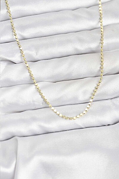 316l çelik Gold Renk İnce Ezme Zincir Kadın Kolye 316l çelik Gold Renk İnce Ezme Zincir Kadın Kolye