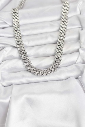 Pirinç Cuba Chain Gurmet Model Kolye