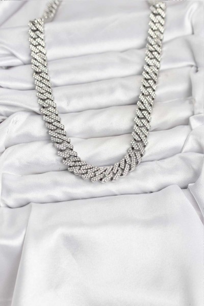 Pirinç Cuba Chain Gurmet Model Kolye