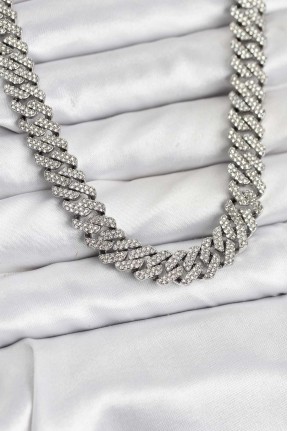 Pirinç Cuba Chain Gurmet Model Kolye