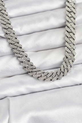 Pirinç Cuba Chain Gurmet Model Kolye