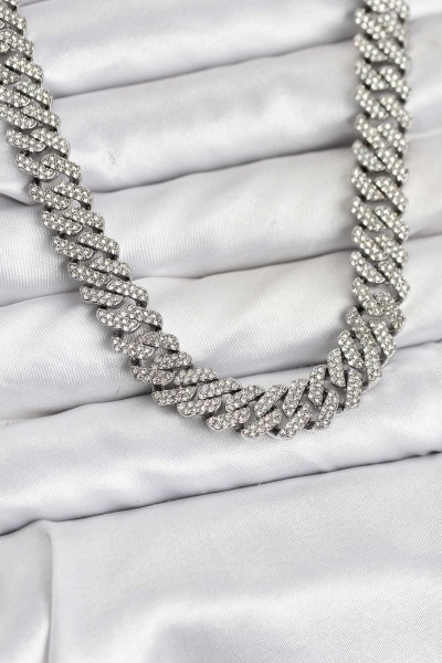 Pirinç Cuba Chain Gurmet Model Kolye