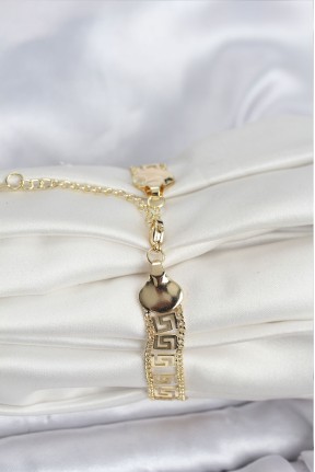 316l çelik Gold Renk Labirent Model Kadın Bileklik