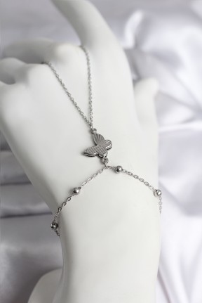 316l çelik Gümüş Renk Kelebek Model Kadın şahmeran 316l çelik Gümüş Renk Kelebek Model Kadın şahmeran