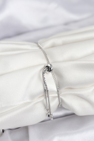 Kuğu Model Zirkon Taşlı Gümüş Renk Asansörlü Su Yolu Bileklik