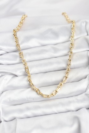 Gold Renk Pirinç Tifani Model Kadın Kolye