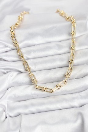 Pirinç Gold Renk Tifani Model Kadın Kolye