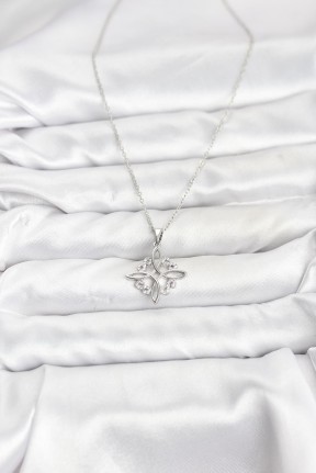 316l çelik Zincir Gümüş Renk Sonsuzluk Model Zirkon Taşlı Kadın Kolye