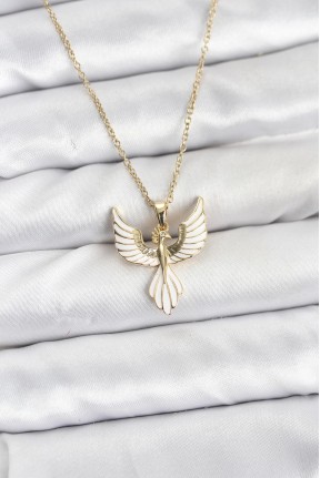 316l çelik Zincir Gold Renk Anka Kuşu Model Kadın Kolye