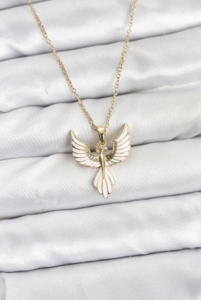316l çelik Zincir Gold Renk Anka Kuşu Model Kadın Kolye