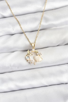 316l çelik Zincir Gold Renk Deniz Tema Model Zirkon Taşlı Kadın Kolye 316l çelik Zincir Gold Renk Deniz Tema Model Zirkon Taşlı Kadın Kolye