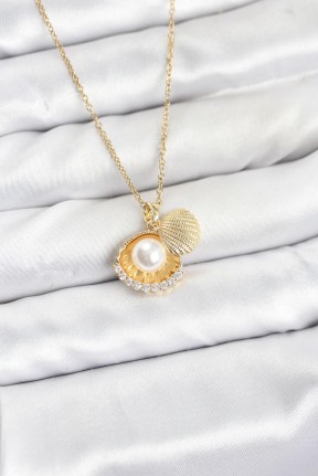316l çelik Zincir Gold Renk İncili Deniz Kabuğu Model Zirkon Taşlı Kadın Kolye 316l çelik Zincir Gold Renk İncili Deniz Kabuğu Model Zirkon Taşlı Kadın Kolye