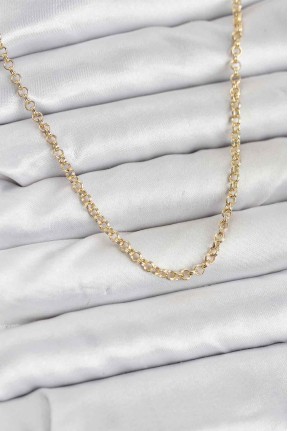 Cm Gold Renk Pirinç Halkalı Model Kadın Kolye Cm Gold Renk Pirinç Halkalı Model Kadın Kolye