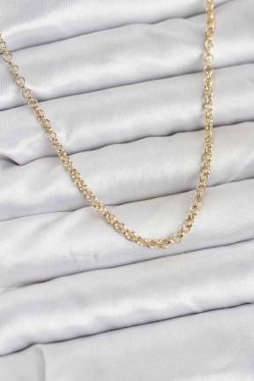 Cm Gold Renk Pirinç Halkalı Model Kadın Kolye Cm Gold Renk Pirinç Halkalı Model Kadın Kolye