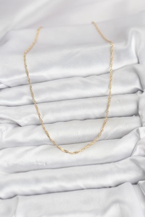 Cm 14k Gold Renk Pirinç Ezme Burgu Model Kadın Kolye Cm 14k Gold Renk Pirinç Ezme Burgu Model Kadın Kolye