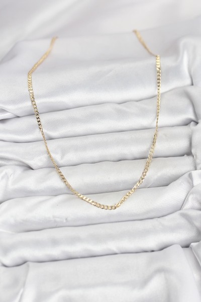 Cm 14k Gold Renk Pirinç Zincir Model Kadın Kolye