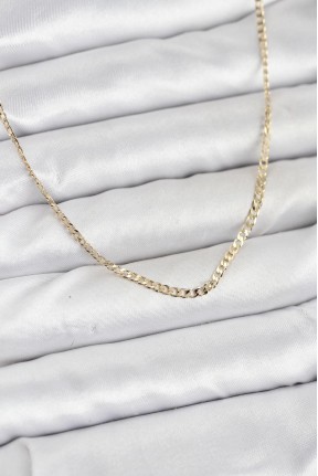 Cm 14k Gold Renk Pirinç Zincir Model Kadın Kolye