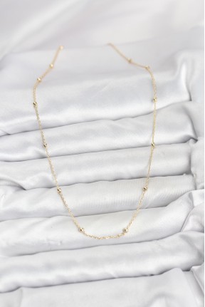 Cm 14k Gold Renk Minik Top Zincirli Kadın Kolye