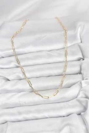 Cm 14k Gold Renk Pirinç Ataç Zincir Kadın Kolye Cm 14k Gold Renk Pirinç Ataç Zincir Kadın Kolye