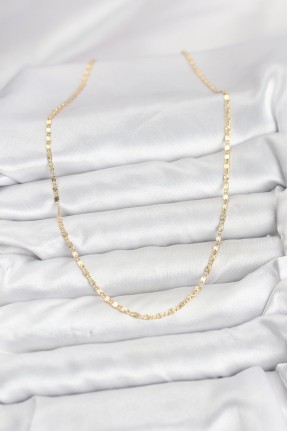 Cm 14k Gold Renk Lazer İnce Zincirli Kadın Kolye Cm 14k Gold Renk Lazer İnce Zincirli Kadın Kolye
