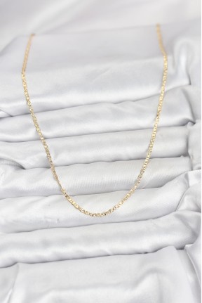 Cm 14k Gold Renk Pirinç Lazer Model 60 Cm Kadın Kolye