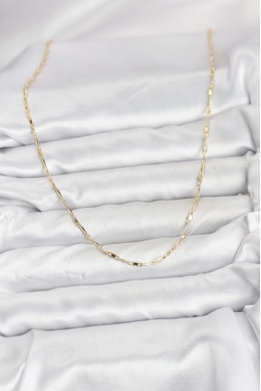 Cm 14k Gold Renk Pirinç Ataç Zincir 60 Cm Kadın Kolye Cm 14k Gold Renk Pirinç Ataç Zincir 60 Cm Kadın Kolye