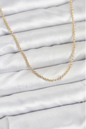 Cm 14k Gold Renk Halka Model 60 Cm Kadın Kolye
