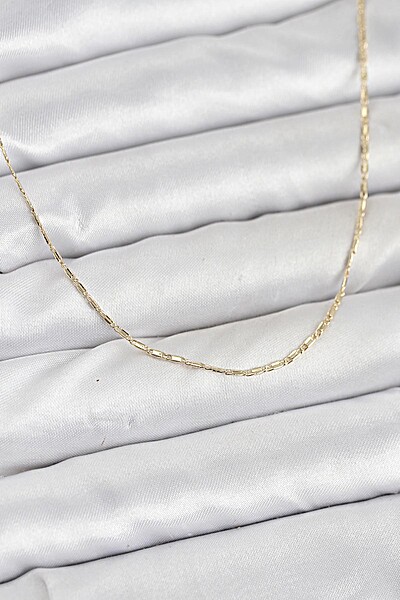 Cm 14k Gold Renk Kesme Model 60 Cm Kadın Kolye