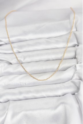 Cm 14k Gold Renk Burgu Model 60 Cm Kadın Kolye