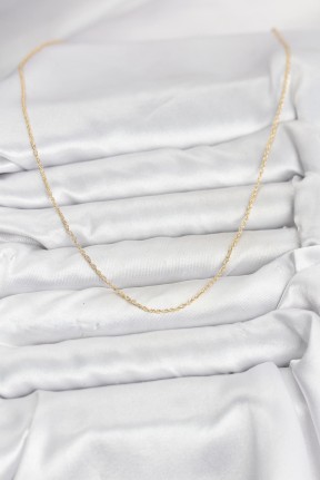 Cm 14k Gold Renk Burgu Model 60 Cm Kadın Kolye