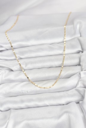 Cm 14k Gold Renk Ezme Zincir Model 60 Cm Kadın Kolye