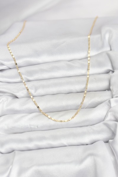 Cm 14k Gold Renk Ezme Zincir Model 60 Cm Kadın Kolye