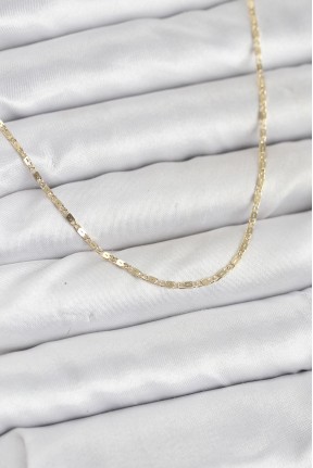 Cm 14k Gold Renk Ezme Zincir Model 60 Cm Kadın Kolye