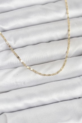 Cm 14k Gold Renk Ezme Zincir Model 60 Cm Kadın Kolye