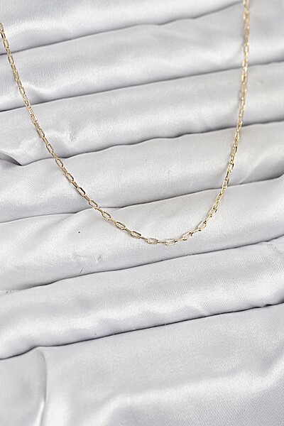 Cm 14k Gold Renk Ataç Zincir Model 60 Cm Kadın Kolye
