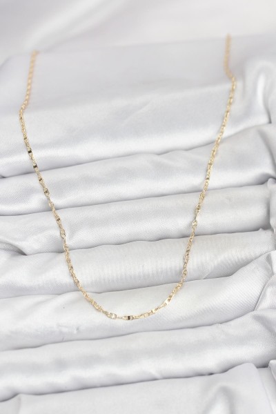 Cm 14k Gold Renk Gemici Zincir Model 60 Cm Kadın Kolye