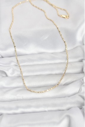 Cm 14k Gold Renk Zincirli 60 Cm Kadın Kolye