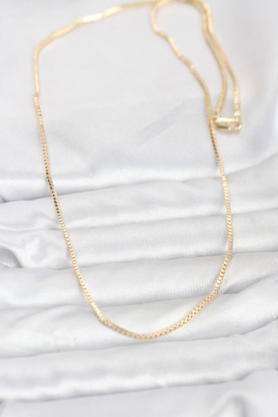 Cm 14k Gold Renk Kare Zincirli Model 60 Cm Kadın Kolye Cm 14k Gold Renk Kare Zincirli Model 60 Cm Kadın Kolye