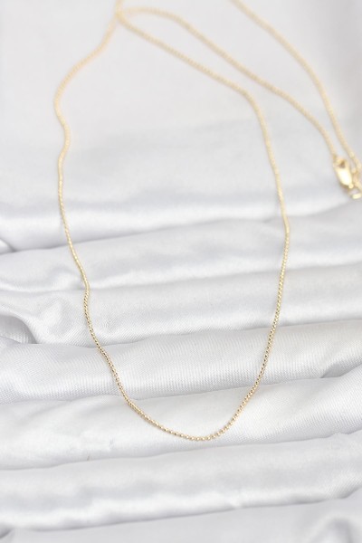 Cm 14k Gold Renk İnce Top Zincirli 60 Cm Kadın Kolye Cm 14k Gold Renk İnce Top Zincirli 60 Cm Kadın Kolye